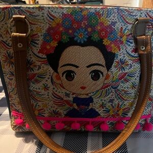 Colorful Frida Kahlo Tote Bag